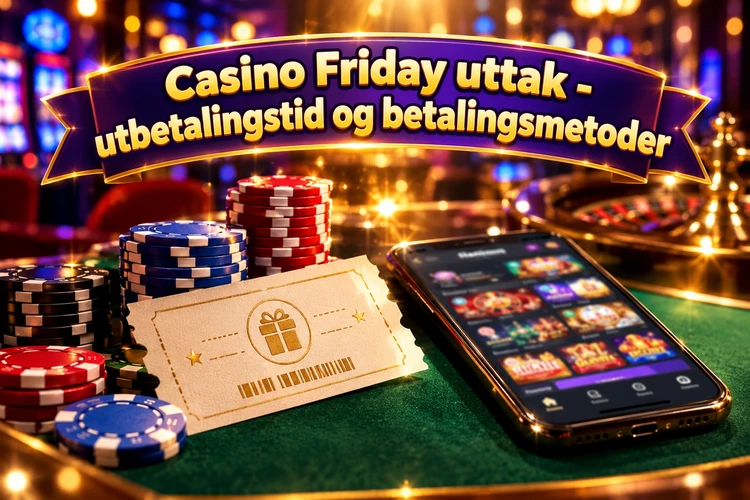 Casino Friday uttak - utbetalingstid og betalingsmetoder